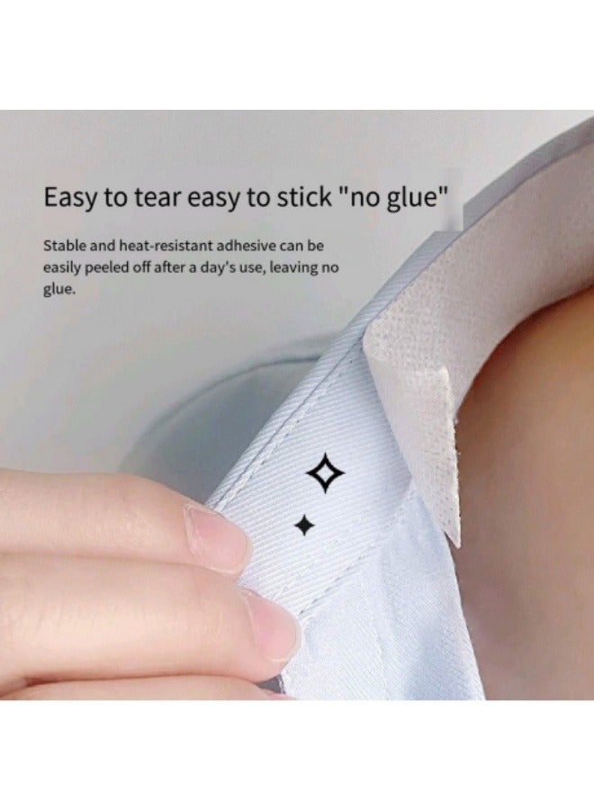 Generic 3 Rolls Of Disposable Self-Adhesive Collar Stickers Invisible Collar Protection Anti-Sweat Stickers Hat Inner Brim Sweat-Absorbing Stickers Heel Stickers  - Image 5