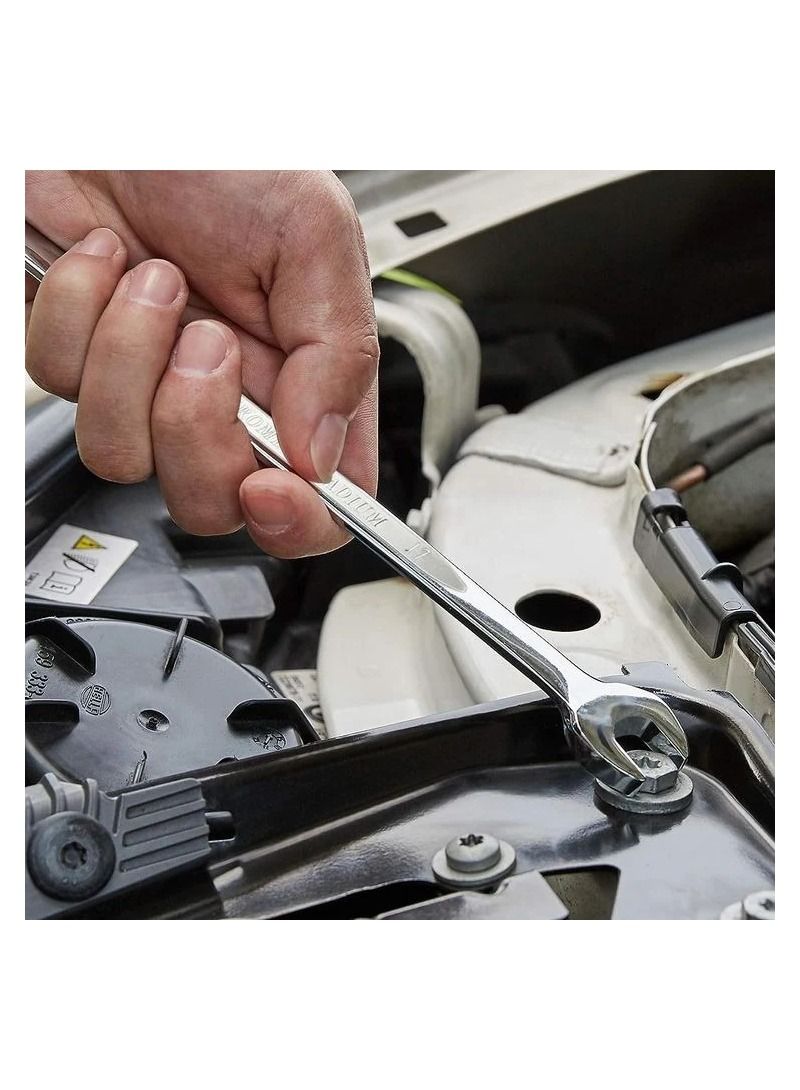 TOTAL 17 Size Double Side Spanner Combination Ring Open End Spanner Chrome Vanadium 1 Pcs TCSPA171 - Image 5