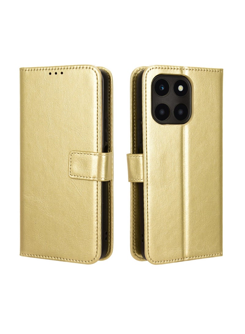 Honor X6A 4G Case Cover Soft Quality Leather Flip Folio Wallet with Card Slots Holder Stand Back Cover Drop-Proof Shock-Proof Protective Cell Phone Back Accessories Protection  - Image 5