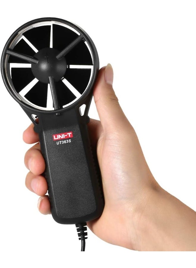UNI-T Digital Anemometer Handheld Wind Speed Meter, Portable Air Velocity Tester, Red & Black, LCD Display - Image 4