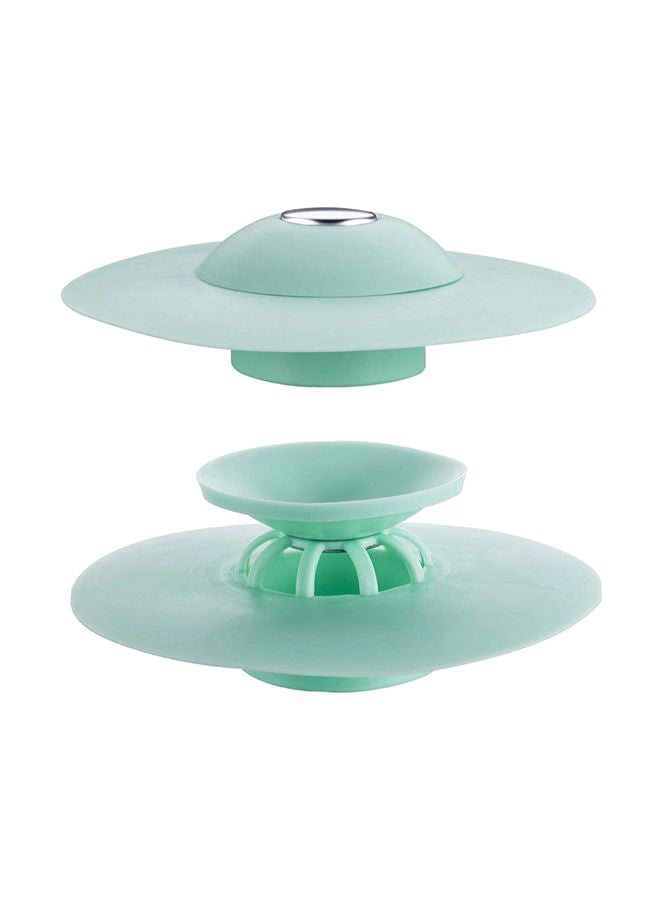 Loquat 2-Piece Portable Drain Stopper Set Green 3.2 x 10cm