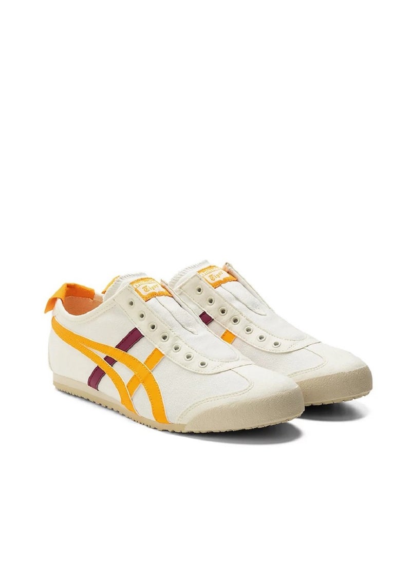 MEXICO 66 Slip-On Canvas Casual Colorblock Sneakers White/Yellow/Red