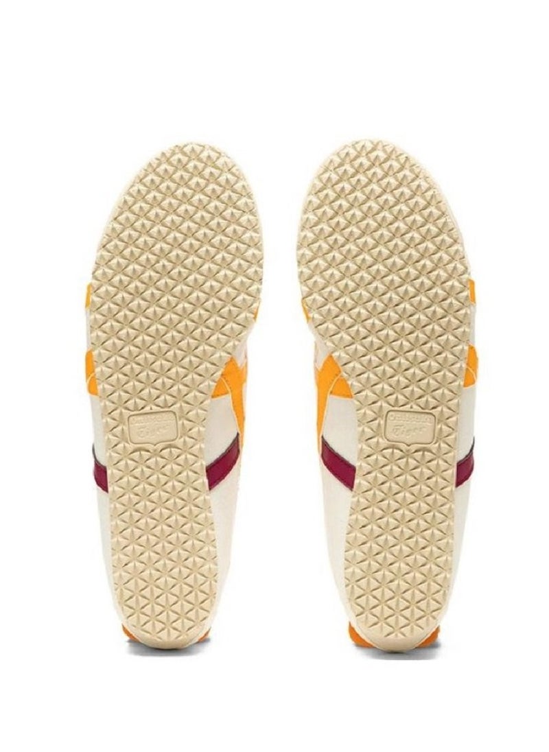 MEXICO 66 Slip-On Canvas Casual Colorblock Sneakers White/Yellow/Red