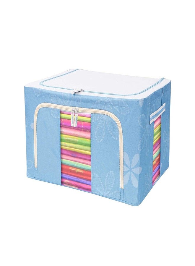 AR Mall Cloth Storage Bags Living Box - Transparent View Box Organizer Bag with Window, Saree Cover Bags, Under Bed Closet Wardrobe Box ,with Zip - 55 Litre, Pack of 2(Multi Design-Color) - Image 4
