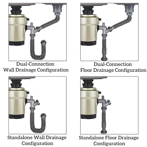 COLDDD Garbage Disposal Drain Kit, Elbow Replacement, 1-1/2" Pipe Diameter, Includes Elbow, Flange, Gasket, Two Screws, and Two Extendable Drain Pipes - Image 3