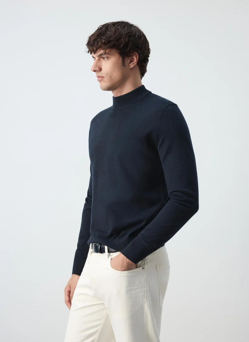 Mango Man  100% merino wool roll-neck jumper for Men | Best Price UAE