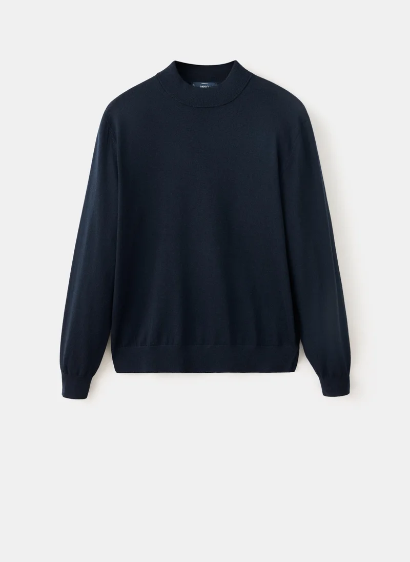 Mango Man  100% merino wool roll-neck jumper for Men | Best Price UAE