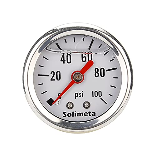 Solimeta 1-1/2" Liquid Filled Fuel Pressure Gauge, 0-100 psi - Image 1
