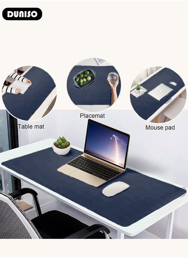 DUNISO Leather Desk Pad Protector, Office Desk Mat, Waterproof Writing Desk Pad for Eye Protection, Anti-Slip Large Mouse Pad for Office and Home, Applicable Game,Office,Learning  - Image 2