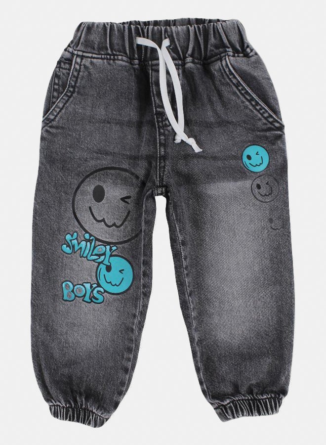 كوكا ملابس أطفال جينز للأولاد – طباعة "Smiley Boys" - Image 1