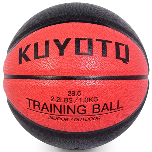 KUYOTQ 2.2lbs Size 6 (28.5") Weighted Basketball Composite in&Outdoor Heavy Trainer Basketball for Improving Ball Handling Dribbling Passing and Rebounding Skill | Without Pump - Image 1