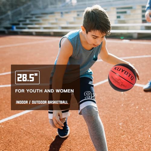 KUYOTQ 2.2lbs Size 6 (28.5") Weighted Basketball Composite in&Outdoor Heavy Trainer Basketball for Improving Ball Handling Dribbling Passing and Rebounding Skill | Without Pump - Image 4