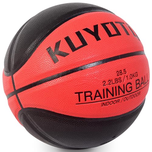 KUYOTQ 2.2lbs Size 6 (28.5") Weighted Basketball Composite in&Outdoor Heavy Trainer Basketball for Improving Ball Handling Dribbling Passing and Rebounding Skill | Without Pump - Image 2