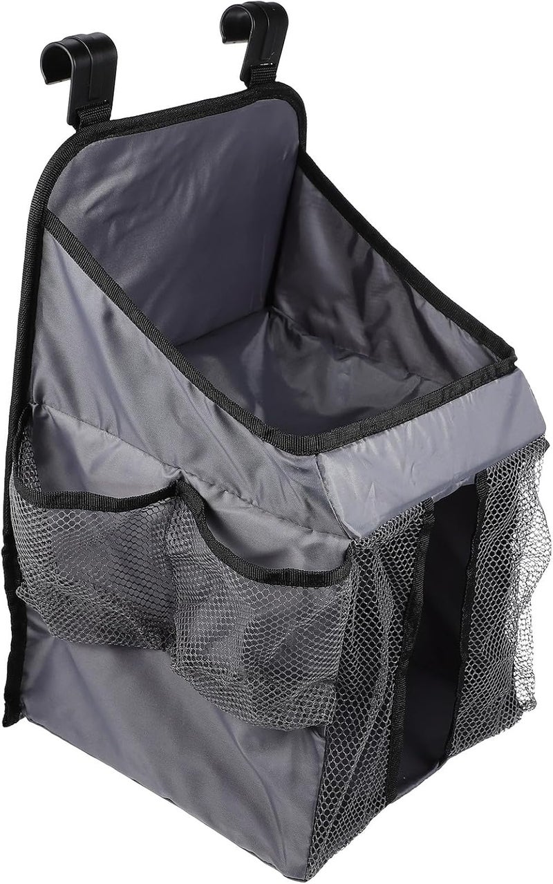 Foldable Diaper Organizer Bag for Moms, Hanging Nursery Storage Holder with Milk Bottle Pouch and Diaper Stacker, Bedside Hanging Caddy for Essentials - Image 1