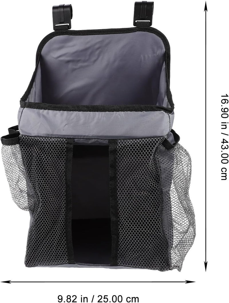 Foldable Diaper Organizer Bag for Moms, Hanging Nursery Storage Holder with Milk Bottle Pouch and Diaper Stacker, Bedside Hanging Caddy for Essentials - Image 2