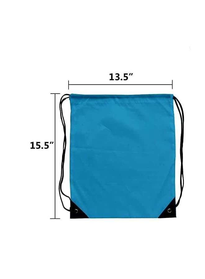 IAF Drawstring Bags Cinch Sacks Backpack Pull String Bags | Durable PU Leather Reinforcement at corners |tote bag Waterproof Drawstring Sports Cycling Backpacks Holiday, Swimming, Beach - Image 3