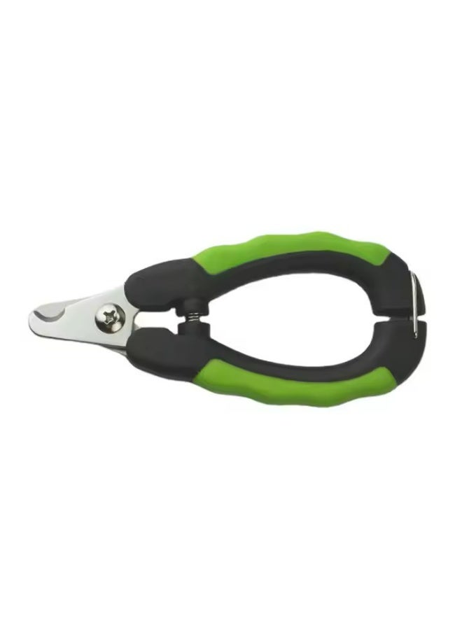 Professional Pet Nail Clipper, Ergonomic Black and Green Handle, Small Dog and Cat Claw Grooming Tool