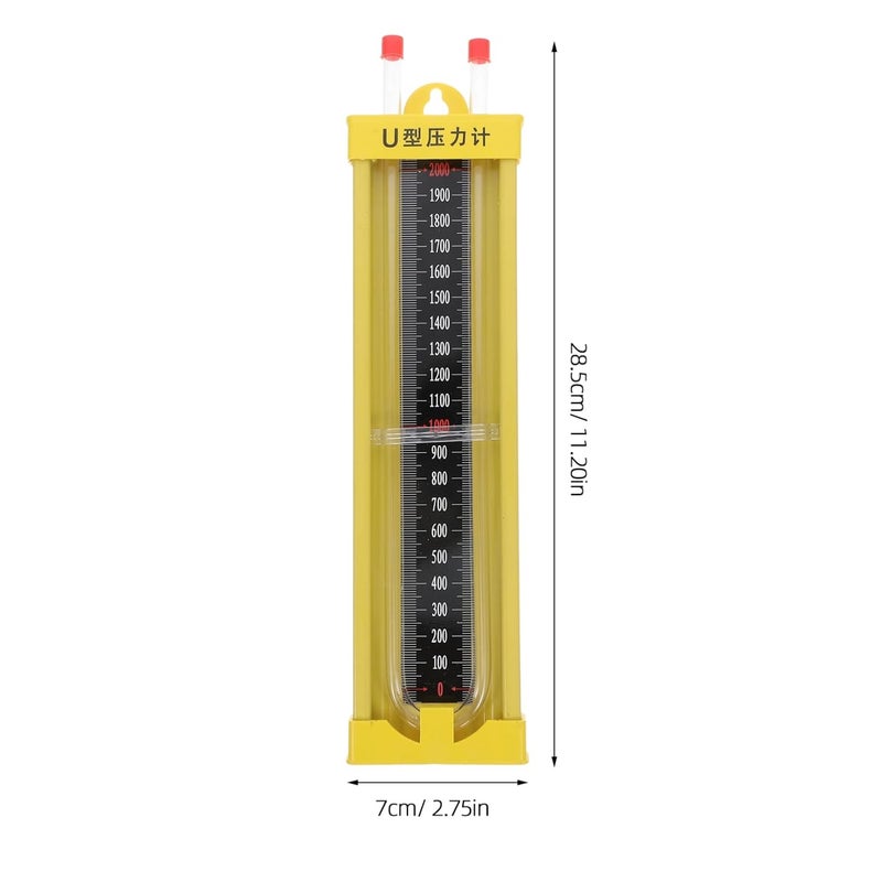 U Shaped Water Column Pressure Gauge NPT Accurate Gas Pressure Measurement Tool - Image 3