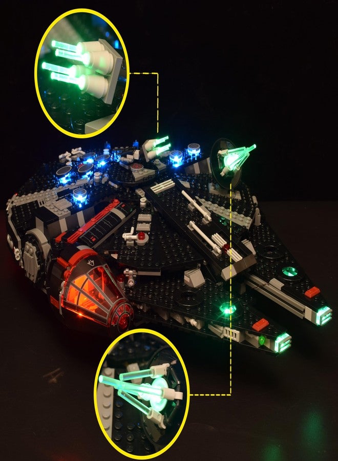 LightGo LED Lighting Kit for Lego 75389 The Dark Falcon Building Set, Not Include Model(Remote Version) - Image 3