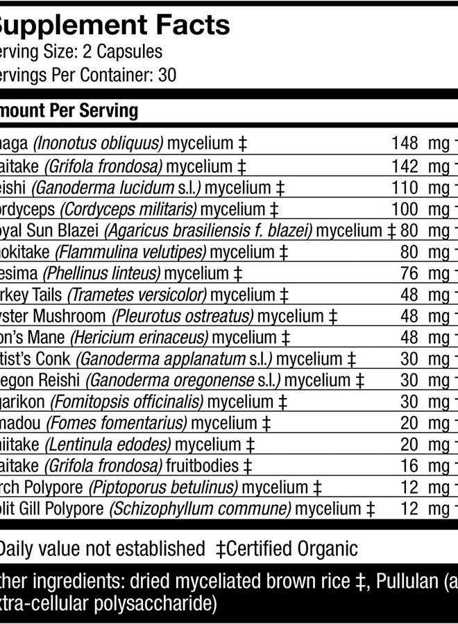 Host Defense , MyCommunity Capsules, Advanced Immune Support, Mushroom Supplement with Lion's Mane and Reishi, Unflavored, 60 - Image 2