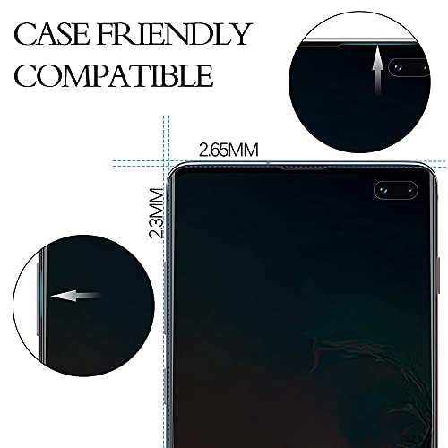 LYWHL [2 Pack] for Samsung Galaxy S10 Plus Privacy Screen Protector, Anti-Spy Private Flexible TPU Film for Samsung Galaxy S10+ [Support Fingerprint ID] Easy Install Accessories Phone Case Friendly - Image 5