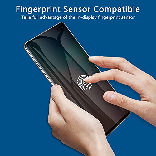 LYWHL [2 Pack] for Samsung Galaxy S10 Plus Privacy Screen Protector, Anti-Spy Private Flexible TPU Film for Samsung Galaxy S10+ [Support Fingerprint ID] Easy Install Accessories Phone Case Friendly - Image 3