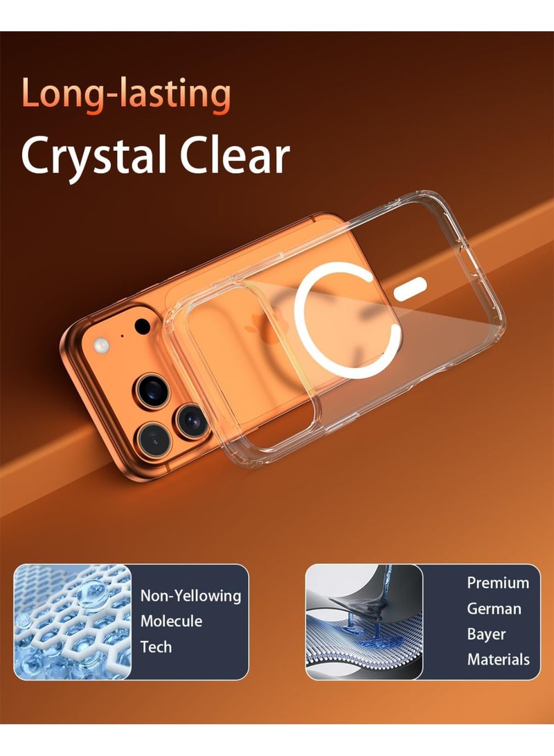 iPhone 17 Pro Max Clear Case Compatible with MagSafe Cover For iPhone 17 Pro Max with 2-Pack 9D Tempered Glass Ultra Clear Full HD Glass for iPhone 17 Pro Max 6.9-inch - Image 4