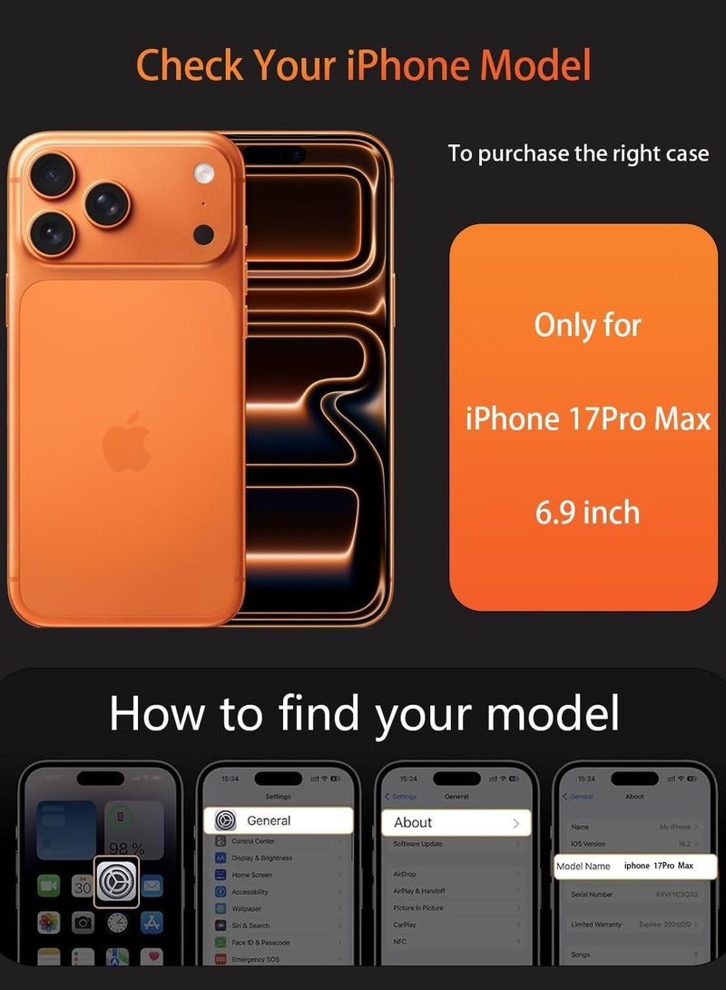 iPhone 17 Pro Max Clear Case Compatible with MagSafe Cover For iPhone 17 Pro Max with 2-Pack 9D Tempered Glass Ultra Clear Full HD Glass for iPhone 17 Pro Max 6.9-inch - Image 2