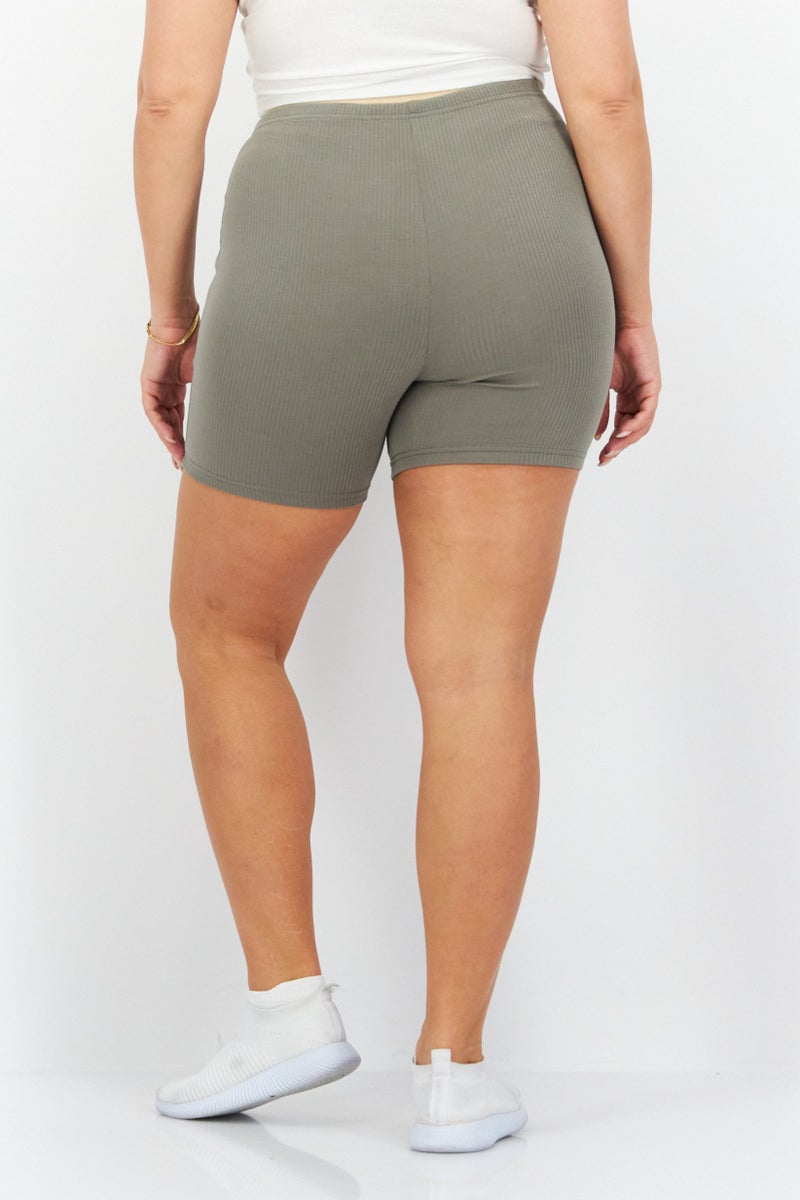 STEVE MADDEN BB Dakota by Steve Madden Women Stripe Pull On Basic Shorts, Dark Grey - Image 3