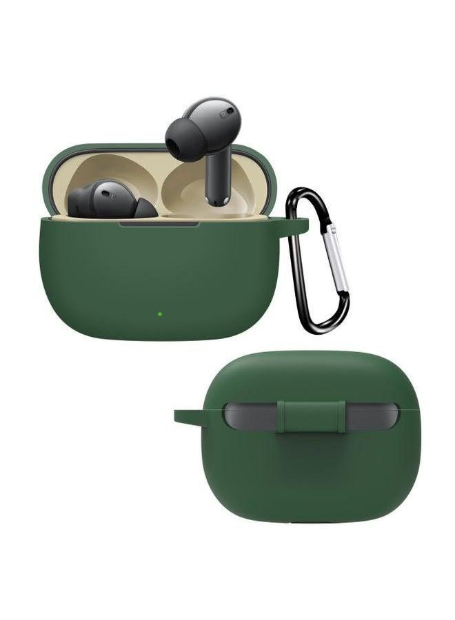 Applicable To Real Me Realme Buds T300 Bluetooth Headset Protective Cover Drop-resistant Dustproof Silicone Soft Cover-Color:Dark Green-Model:Realme - Image 1
