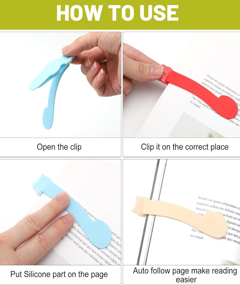 VayuSrot 3 PCS Bookmarks and 1 PCS Thumb Book Page Holder, Reading Accessories for Book Lovers, Ideal Gifts for Students and Teachers - Image 4
