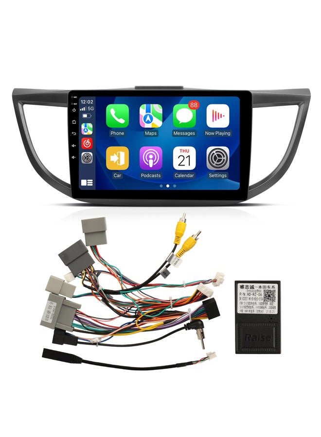 ViaBecs 10.2" Android 12 6G 128G Wireless Apple Carplay Radio for Honda CRV 2.4L 2015 to 2016, Touch Screen Car Stereo Android Auto with Mirror Link QLED Screen GPS Navigation (CAN021-R Harness) - Image 1
