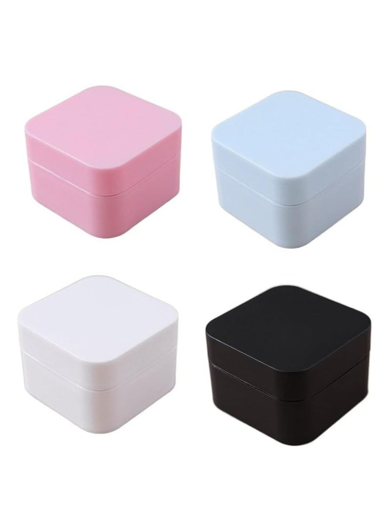 Oasisgalore 4PCS Refillable Cream Jars with Lids, Leakproof Travel Cosmetic Containers - Image 1