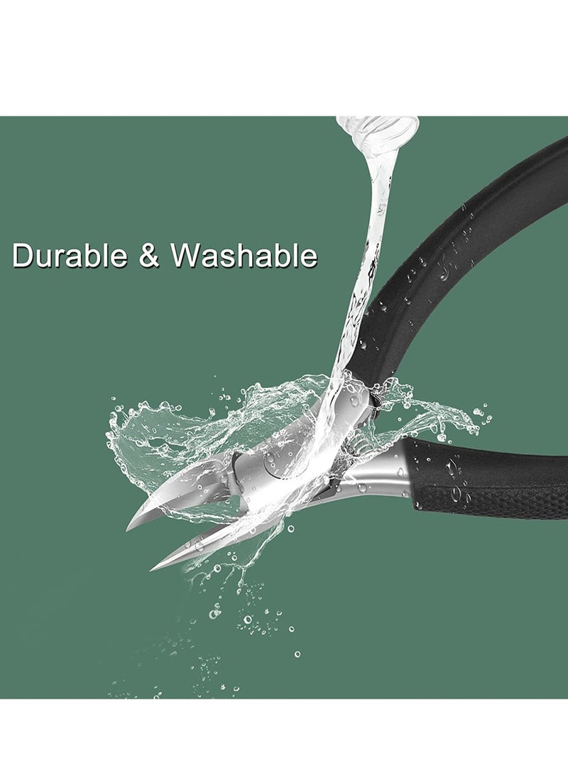 Stainless Steel Nail Clippers for Thick Ingrown Toenails with Comfortable Silicone Handle Ideal for Seniors - Image 5