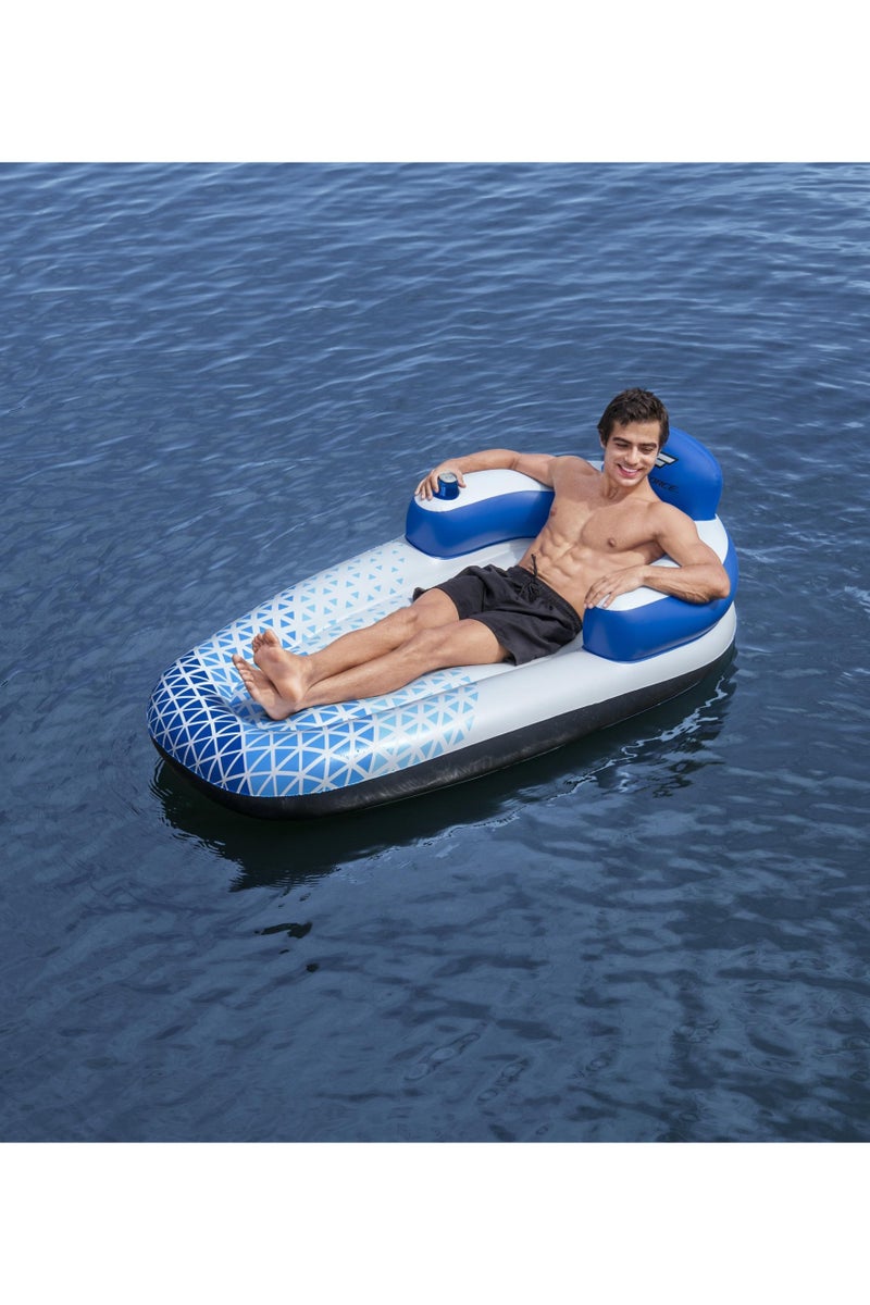 Bestway Bestway Hydro-Force Indigo Wave Lounge 191x107cm | Inflatable Ride-on | Pool Float | Summer Water Toy | Pool & Beach Toy - Image 3