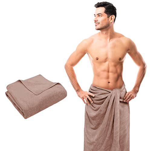 Sassoon Venir Microfiber 1 Piece Men Bath Towel 450 GSM (70x145cm, Peanut Color) Ultra Soft Material, Towel for Daily use - Image 1