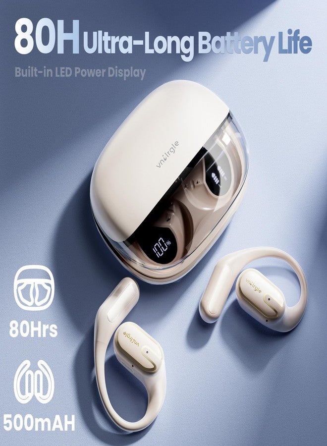 vnilrgle Open Ear Headphones Earbuds wireless - 5.4 Bluetooth Ear Buds with LED Digital Display IPX7 Waterproof, Wireless Headphones Touch Control Air Conduction Stereo Sound with 18.2mm Drivers 40H Playtime - Image 3