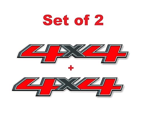 YARAKETA Set of 2 PCS 4x4 Decals Stickers Compatible with 2014-2018 Chevy Silverado Sierra Truck Pickup Bedside,Truck Emblems, Auto Decoration Accessories Emblem (Red and Black) - Image 5