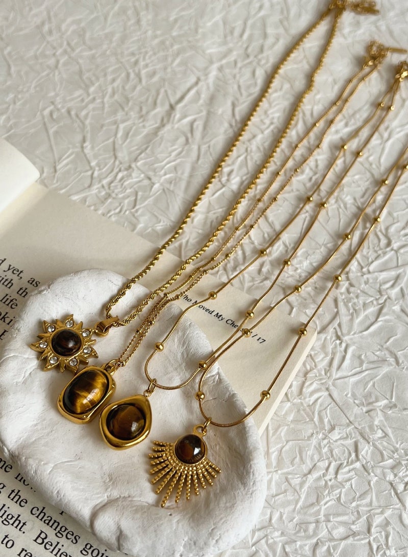 Maillard tiger's eye titanium steel necklace  - Image 3