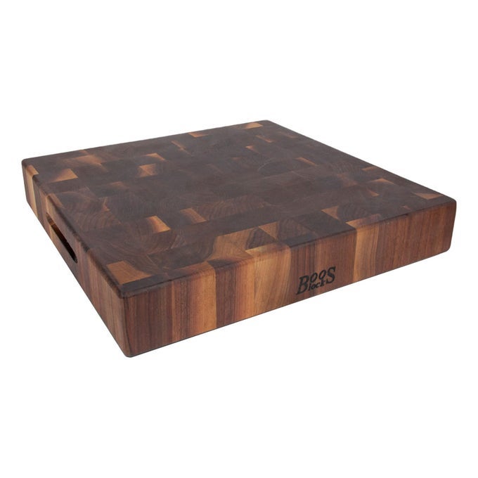 BOOS BLOCK CCB SERIES LARGE REVERSIBLE WOOD CHOPPING BLOCK CUTTING BOARD 3INCH THICKNESS 18 X 18 X 3 WALNUT