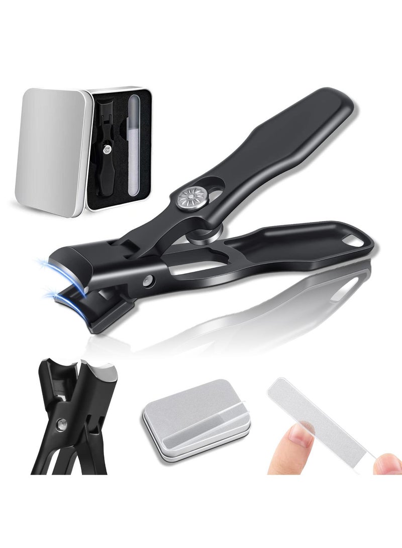 Sweet seven Professional Nail Clippers for Thick Nails - Wide Jaw Opening, Heavy Duty Stainless Steel - Ideal for Men, Seniors, and Women - Black Birthday or Holiday Gift  - Image 1