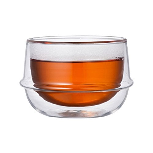 KINTO 23105 KRONOS Double Wall Tea Cup 68 fl oz 200 ml HeatResistant Glass Microwave and Dishwasher Safe Gift Present