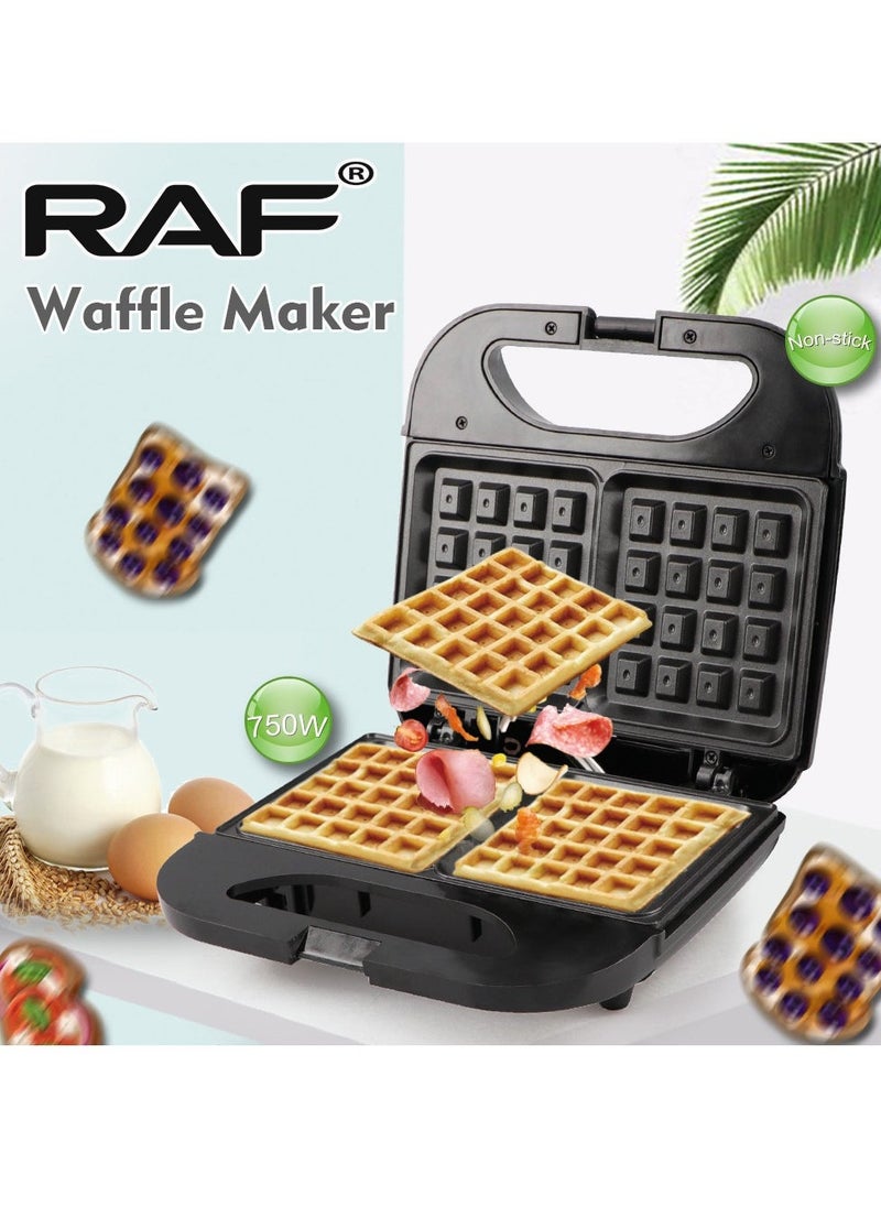 RAF Household Double-sided Heating Waffle Maker Machine Multifunctional Breakfast Machine Bread Machine - Image 1