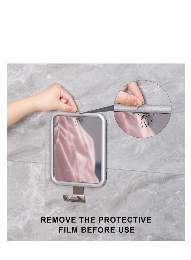 SYOSI Shower Mirror Fogless for Shaving- with 4 Suctions, Anti Fog Mirror for Shower, Bathroom, Vanity, Bathtub, Razor Holder for Men  - Image 5