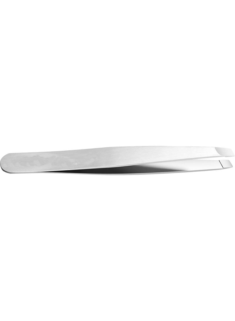 Kandid ECVV Professional Eyebrow Tweezers Stainless Steel Facial Hair Removal Tweezers with Slanted Tip for Easy Plucking Silver - Image 2
