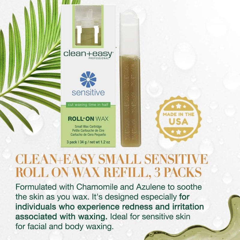 Clean + Easy Sensitive Roll On Wax - 3 Pack - Image 4