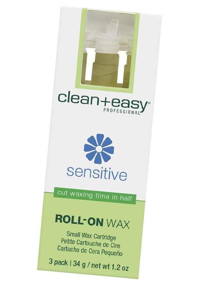 Clean + Easy Sensitive Roll On Wax - 3 Pack - Image 1
