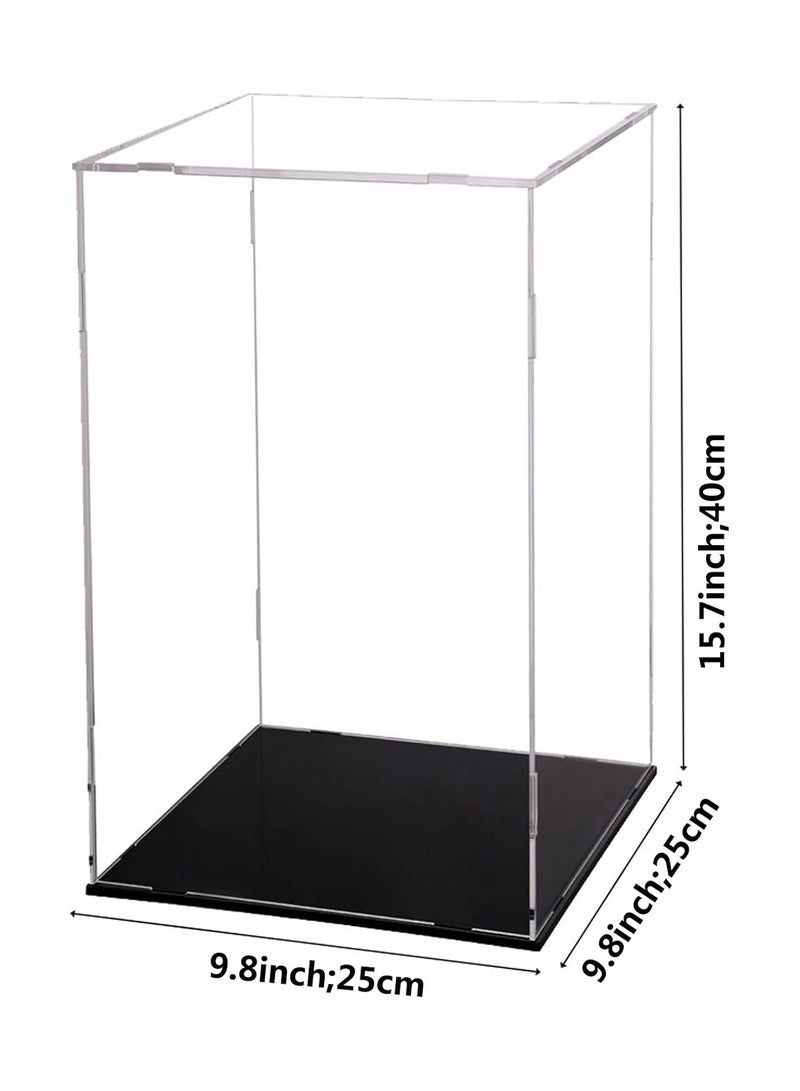 TPGP Display Case for Collectibles Assemble Clear Acrylic Box Alternative Glass Case for Display Action Figures Home Storage & Organizing Toys (9.8x9.8x15.7inch;25x25x40cm) - Image 3