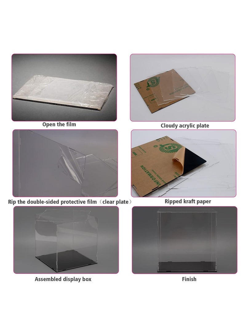 TPGP Display Case for Collectibles Assemble Clear Acrylic Box Alternative Glass Case for Display Action Figures Home Storage & Organizing Toys (9.8x9.8x15.7inch;25x25x40cm) - Image 4