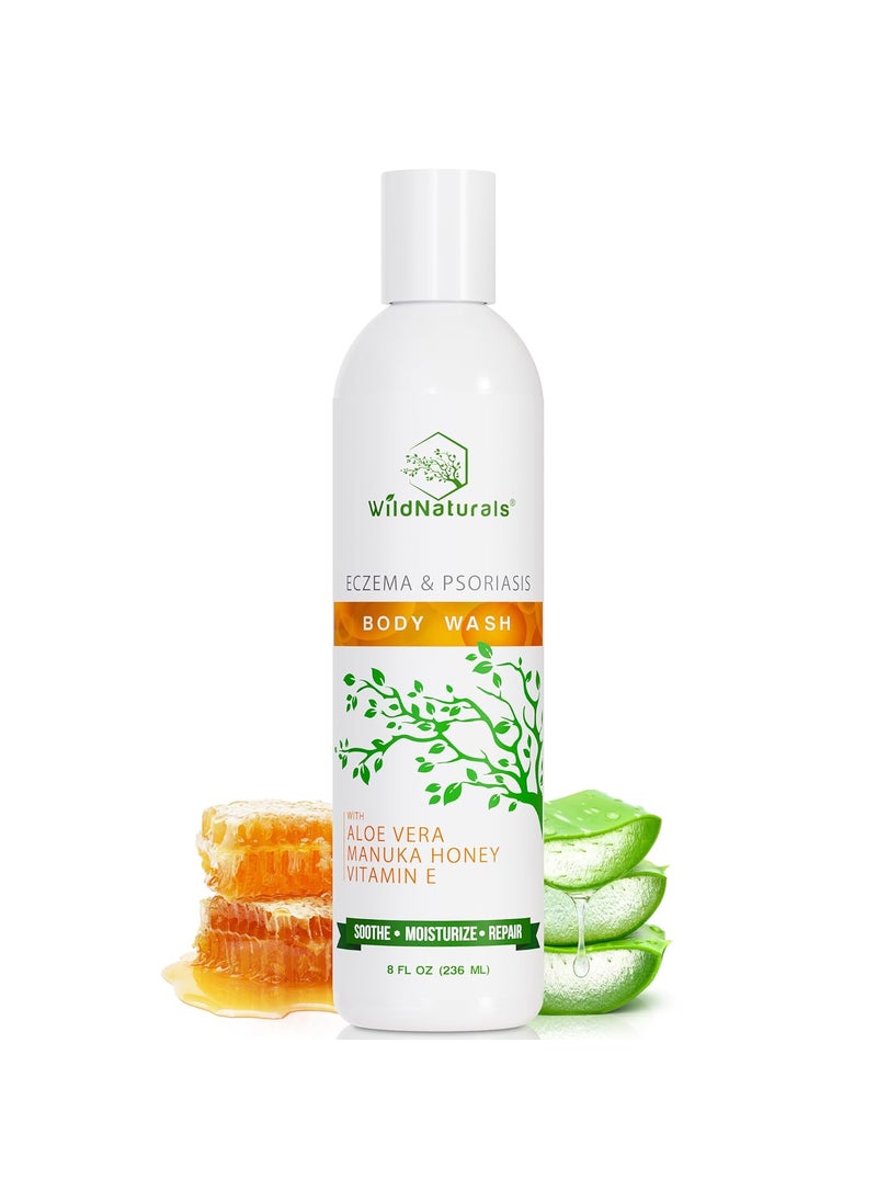 Wild Naturals - Wild Naturals Organic Body Wash – Moisturizing & Exfoliating Wash for Sensitive, Dry, Itchy Skin – Hydrating Hypoallergenic Body Wash for Men & Women - Image 1